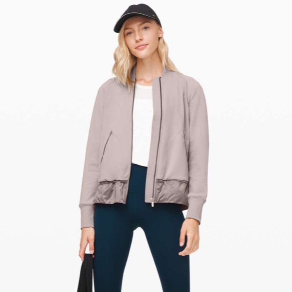 Lululemon Swept Along Jacket Bomber in Dark Chrome - Picture 4 of 9
